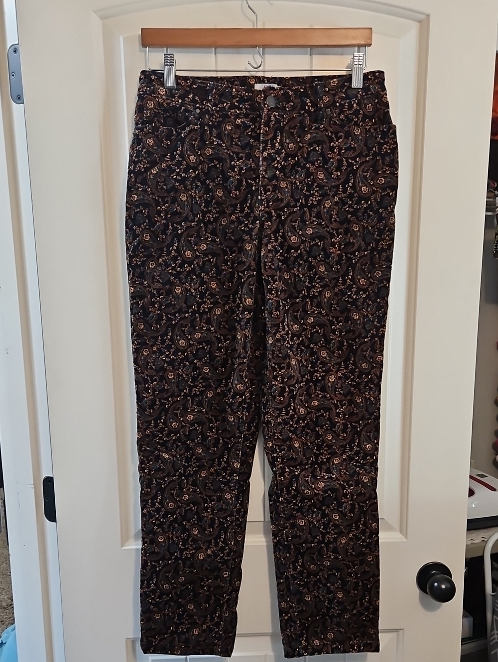 croft & barrow Navy Paisley Slim Leg Pants